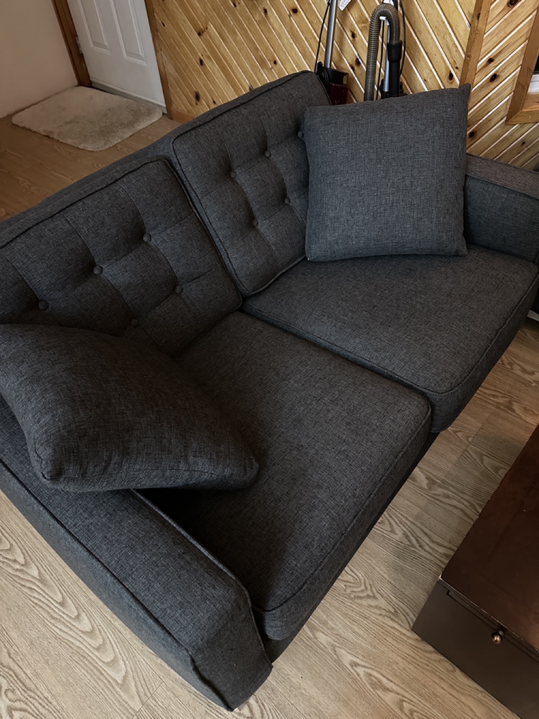 Leon’s Charcoal Grey Blazor Sofa Set- Like New (CAN DELIVER) - photo 3