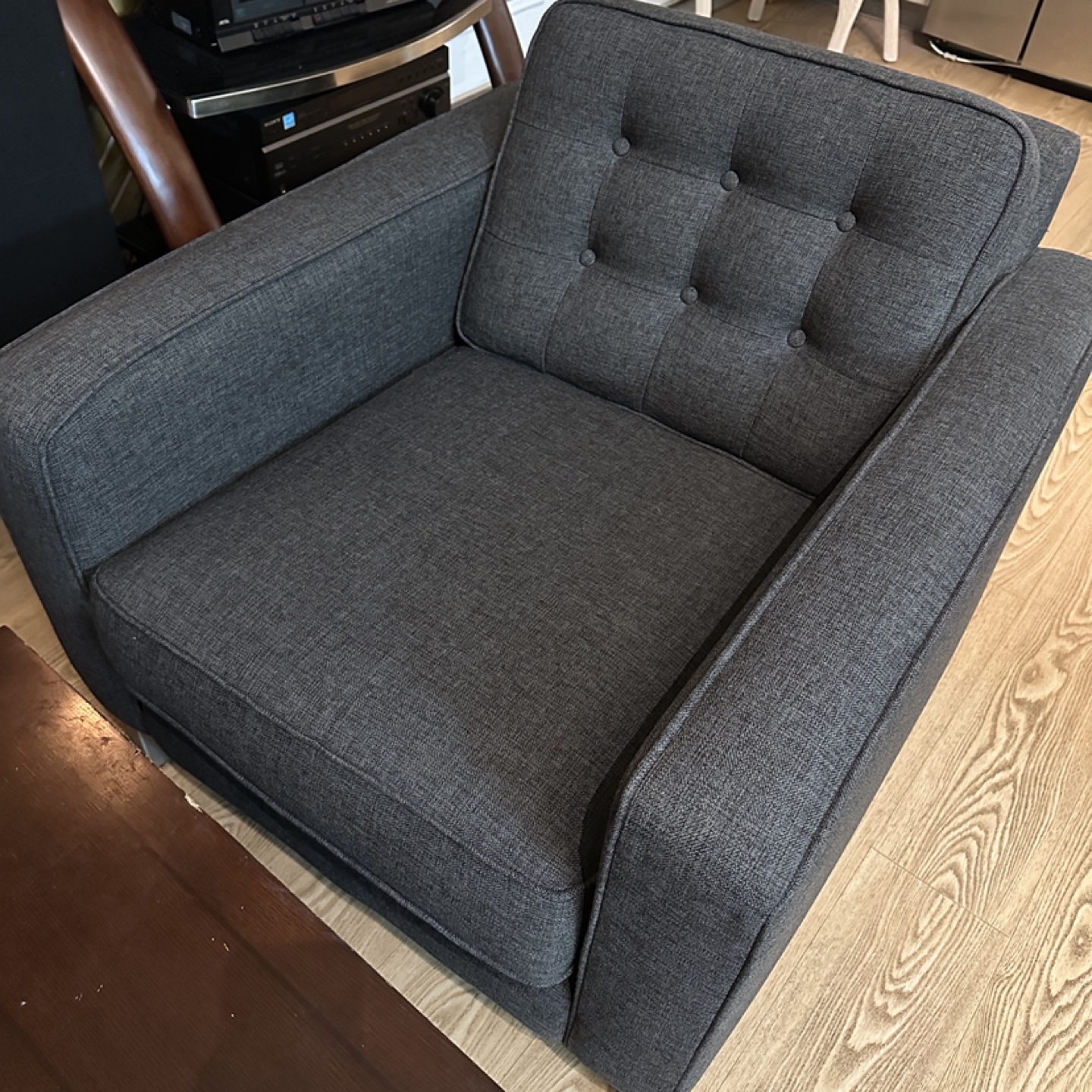 Leon’s Charcoal Grey Blazor Sofa Set- Like New (CAN DELIVER) - photo 4