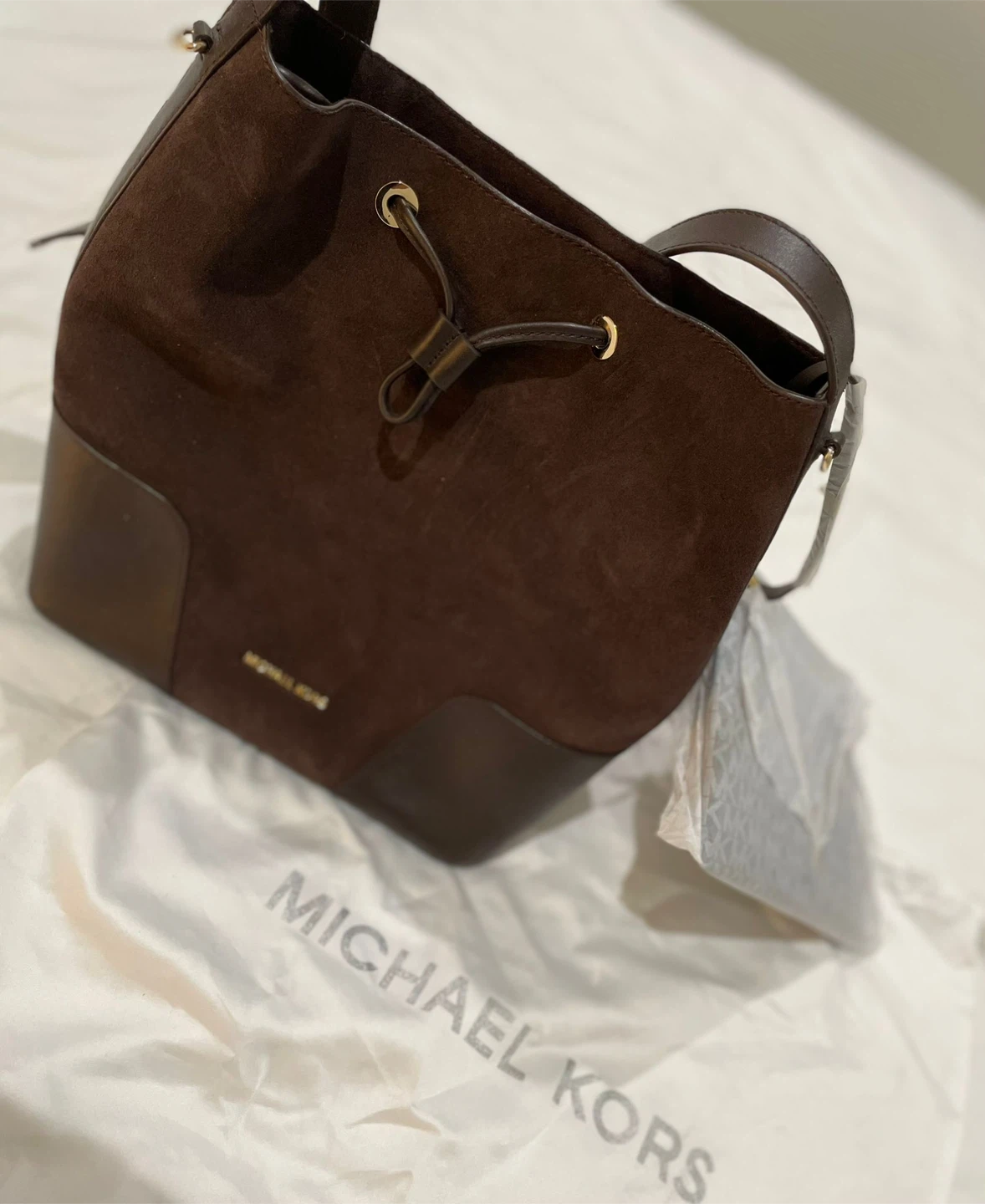 🧡 Michael Kors Cary Coffee MD Bucket Bag - Leather - photo 3