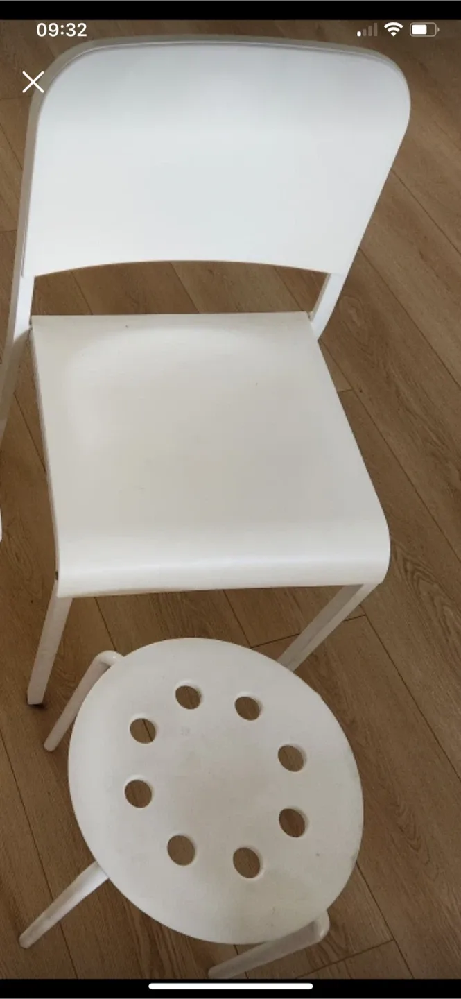 White Chair and Stool thumbnail