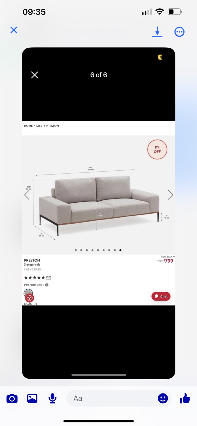 Structube Preston Sofa - Grey - photo 3