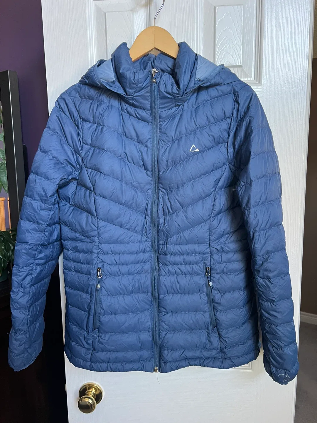 Women's Down Puffer Jacket - Blue size medium thumbnail