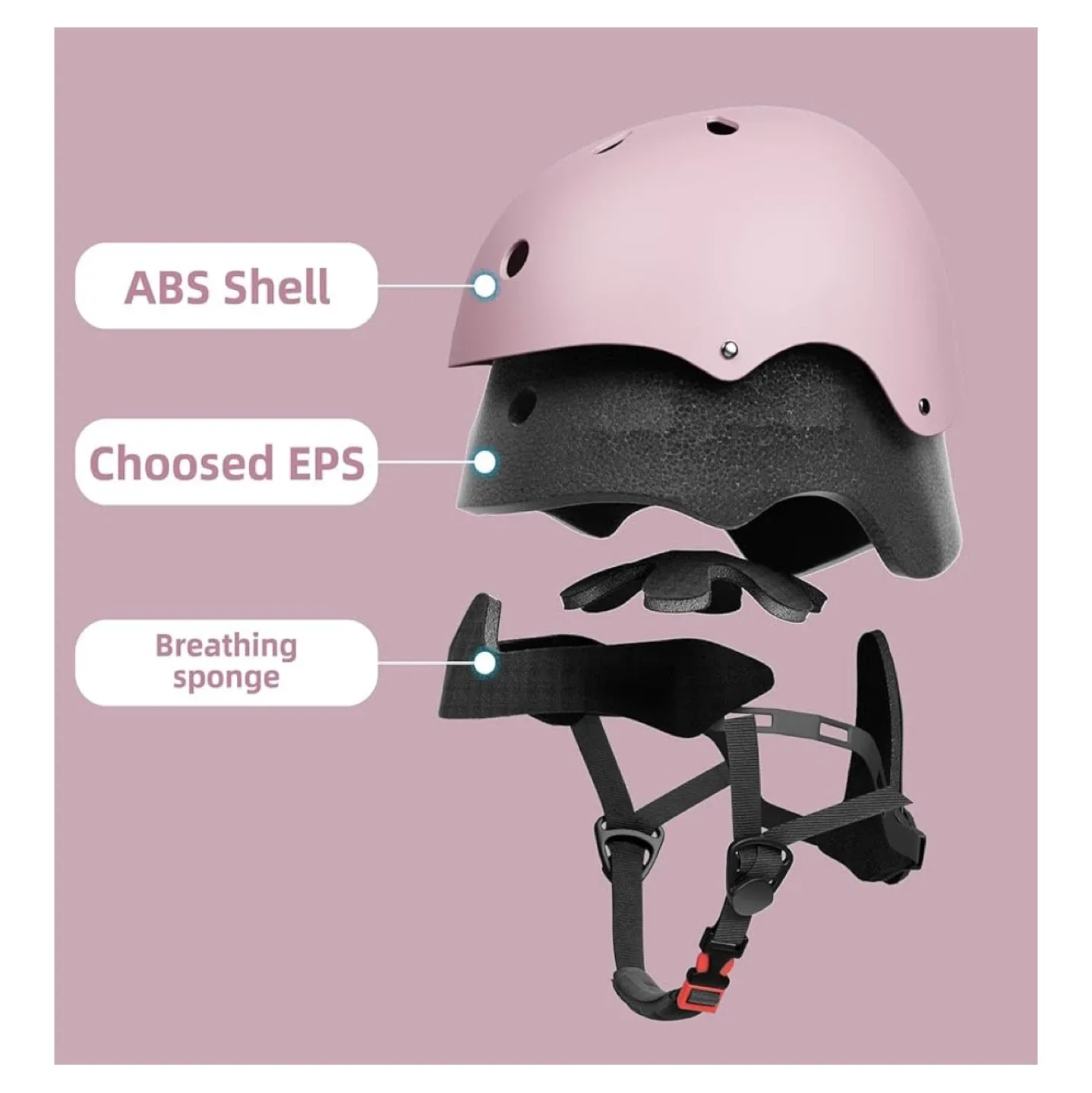 Pink Kids Helmet, Size S (31-54cm) image indicator(5)