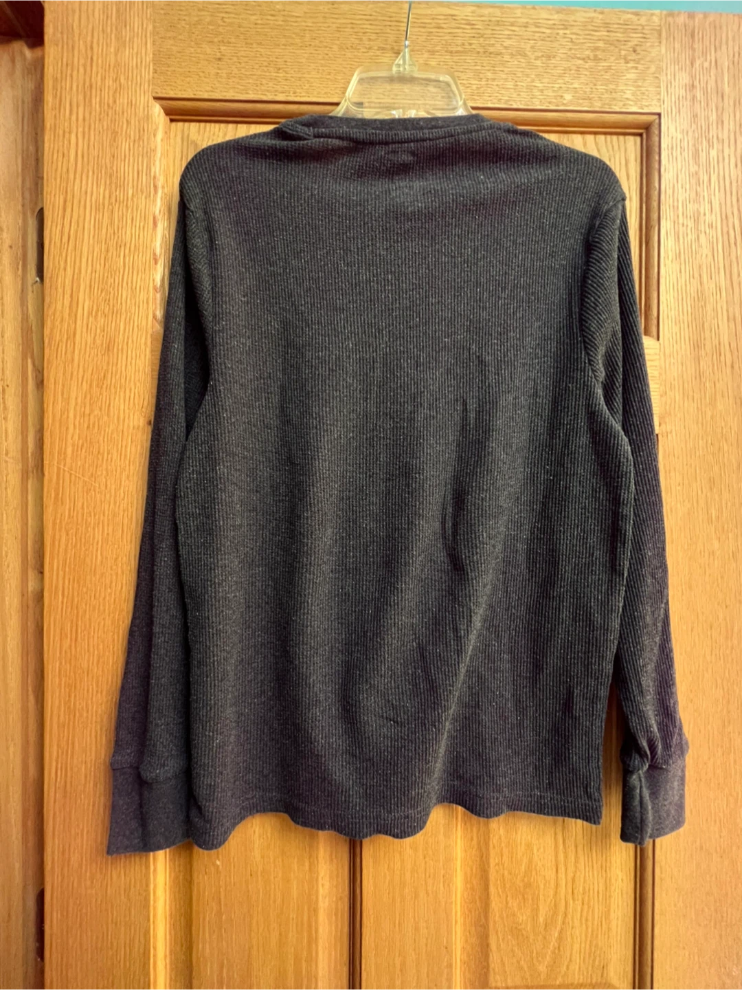 U.S. Polo Assn. Men's Grey Long Sleeve Waffle Shirt - photo 2