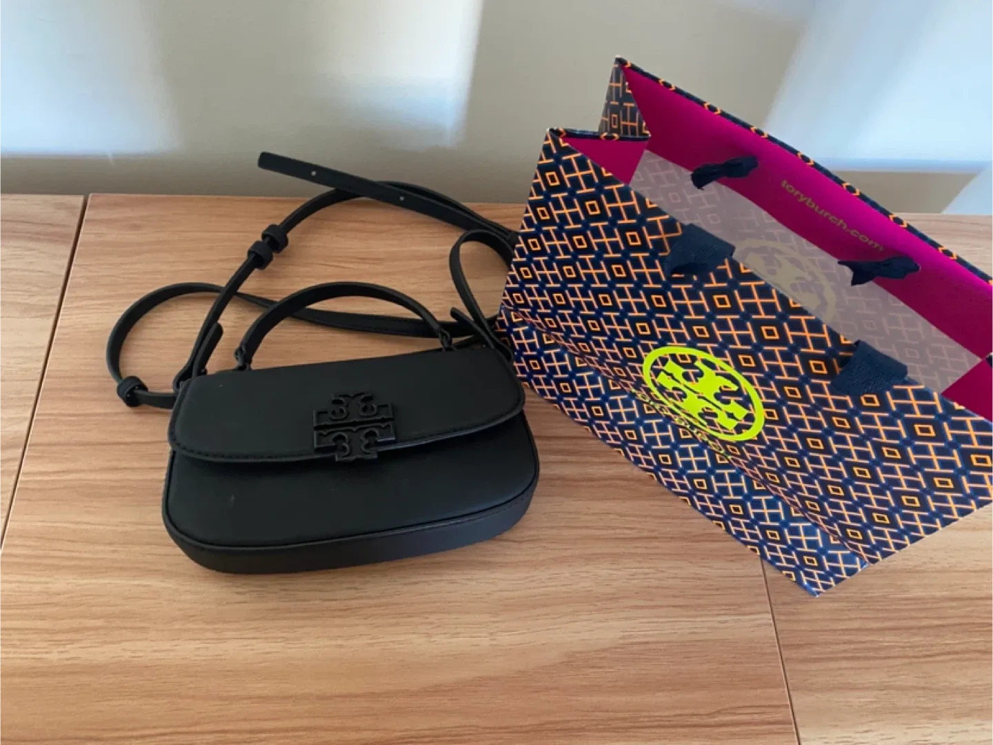 Tory Burch Black Leather Crossbody Bag thumbnail