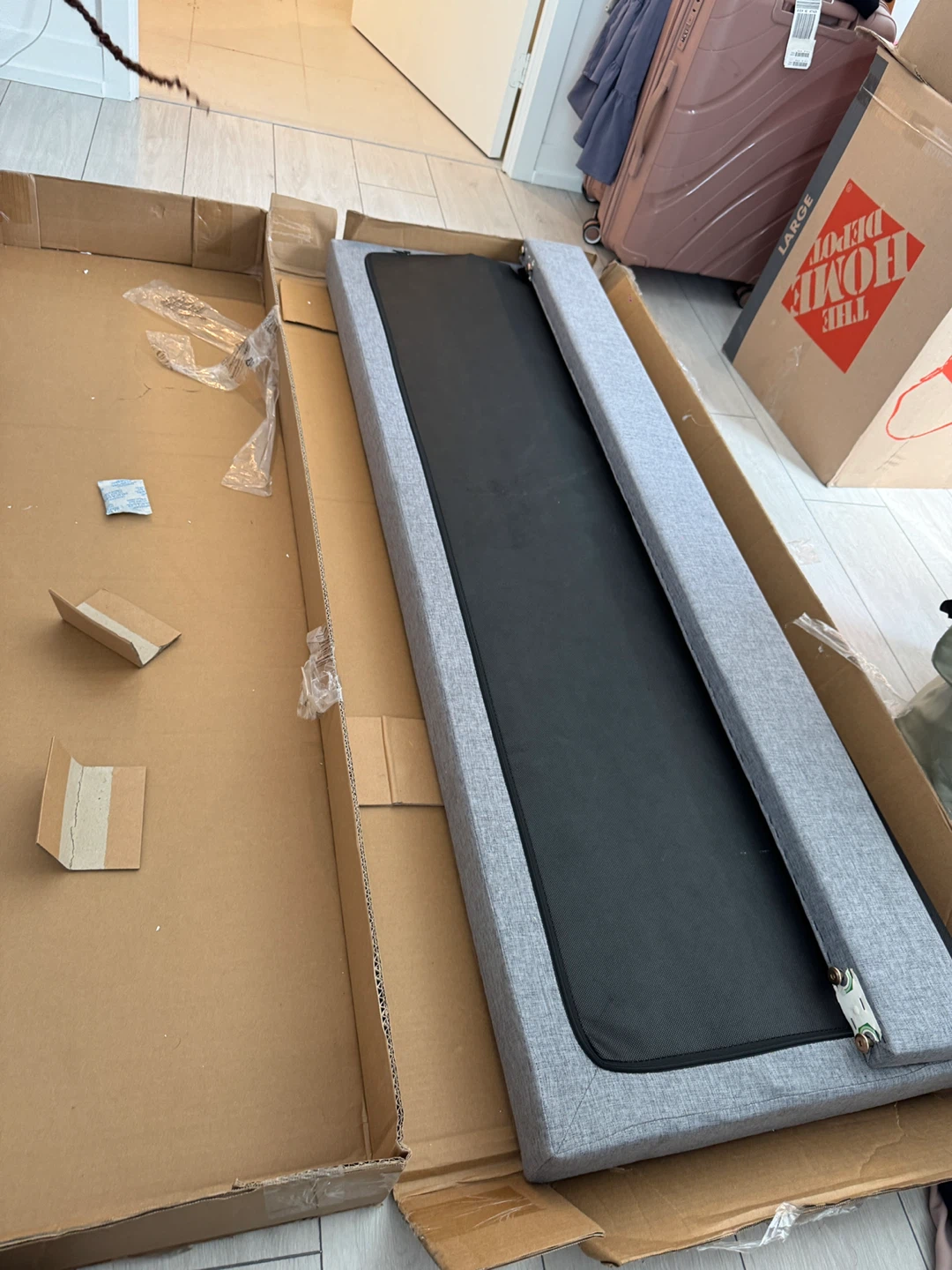 Queen Size Bed Frame - Grey - photo 3