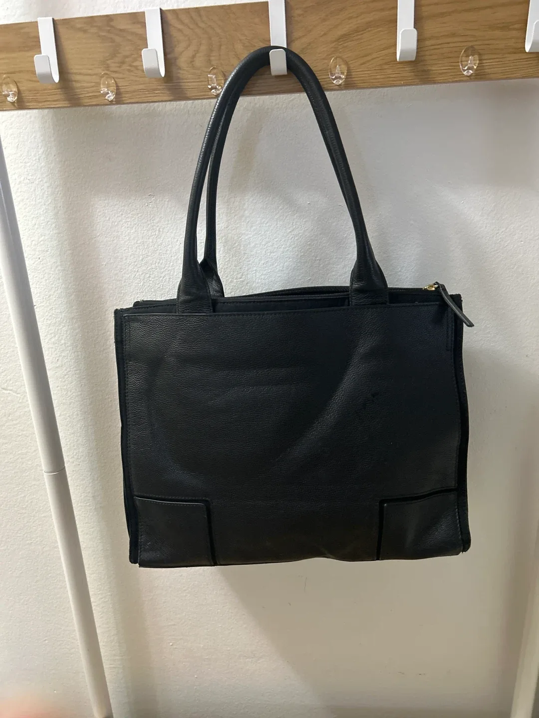 Tory Burch Black Leather Tote Bag image indicator(2)