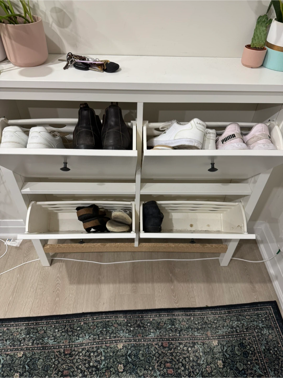 IKEA Hemnes White Shoe Cabinet - photo 2