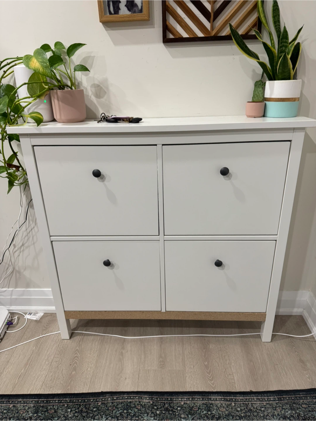 IKEA Hemnes White Shoe Cabinet