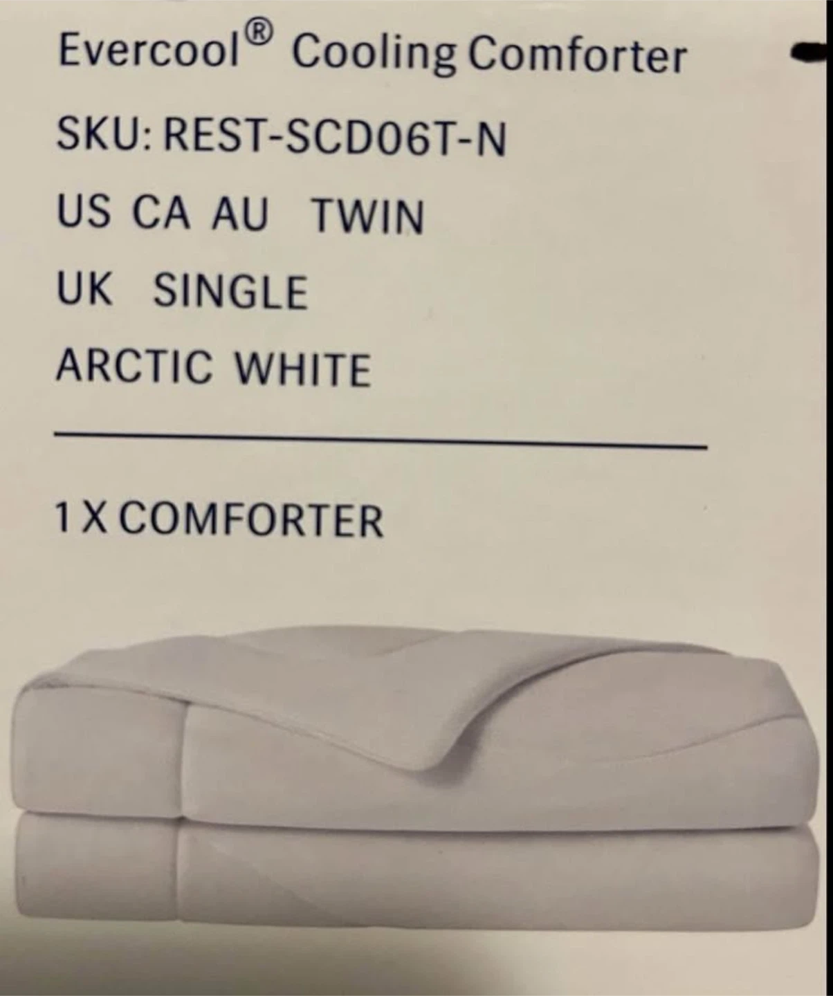 Rest Evercool Cooling Comforter Blanket/Arctic White Twin - photo 4