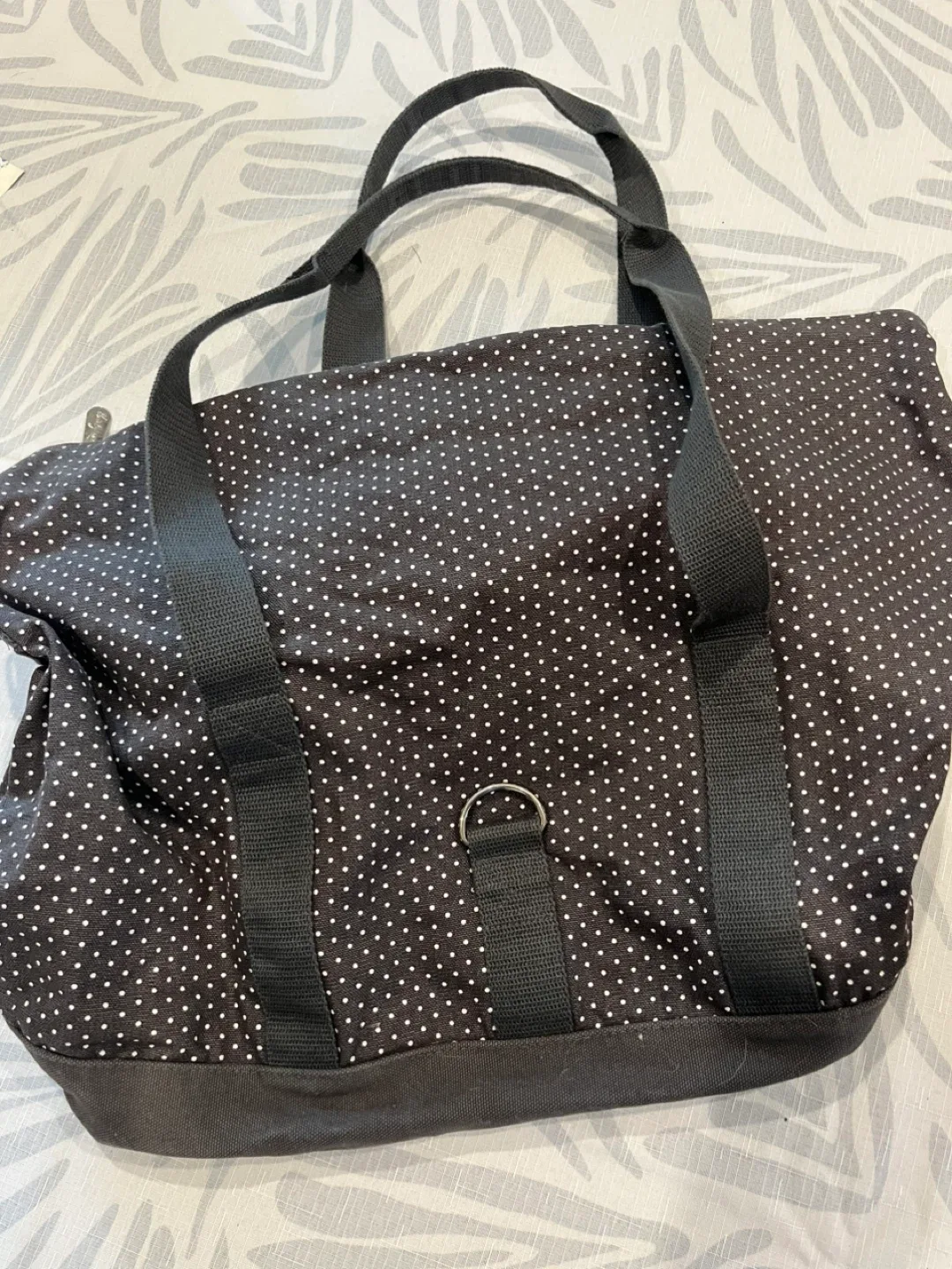 Thirty-One Black Polka Dot Weekender Bag image indicator(2)