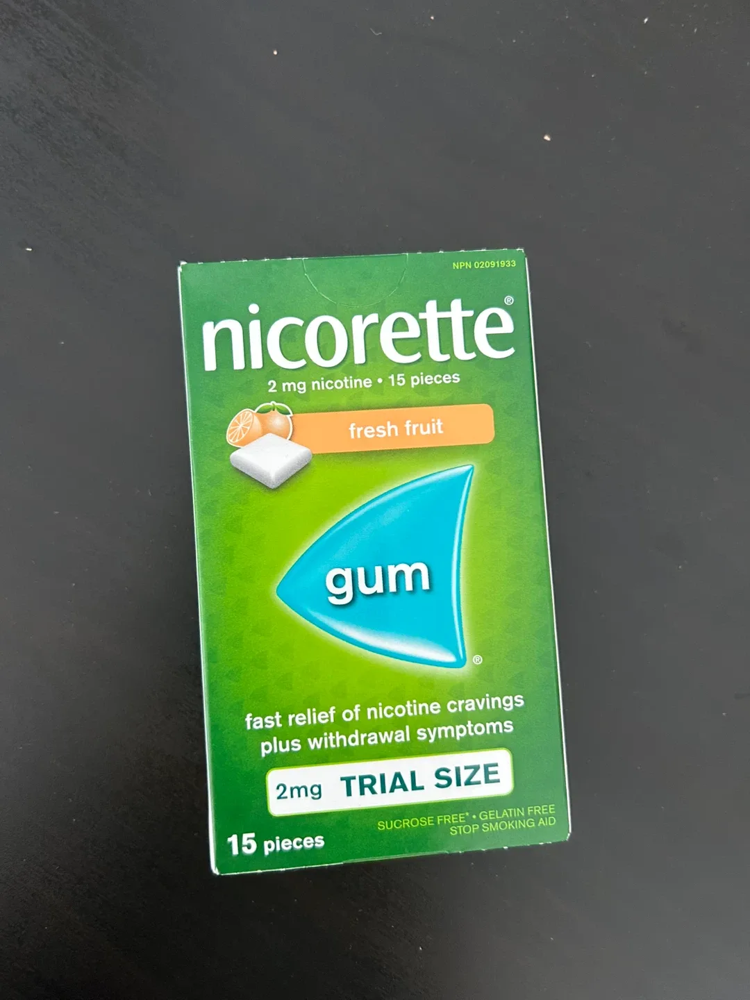Nicorette Fresh Fruit Gum - 2mg Trial Size thumbnail