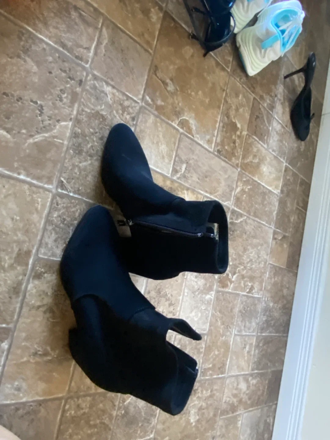Call It Spring Black Ankle Boots - Size 8 thumbnail