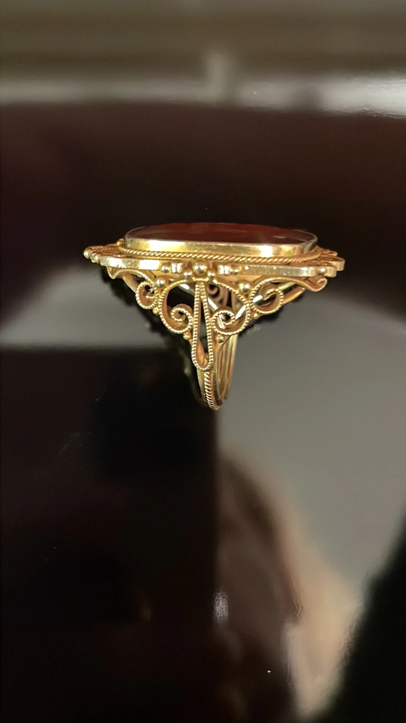 Antique 18k gold ring Size 6 - photo 4