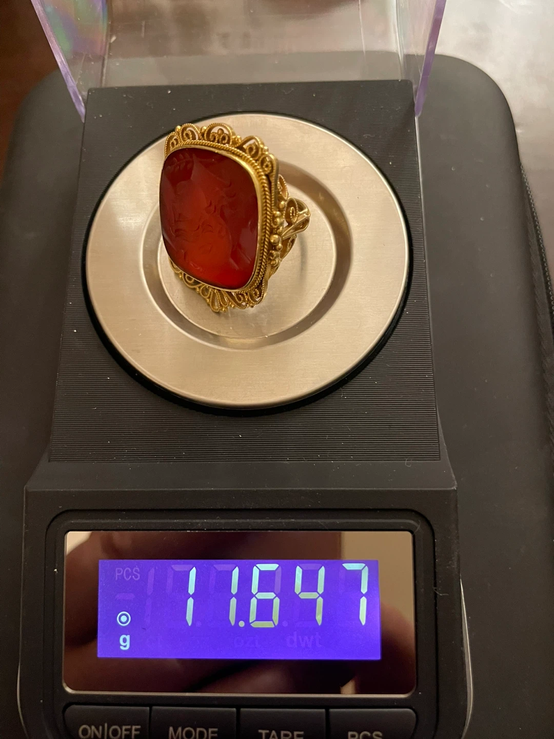 Antique 18k gold ring Size 6 - photo 3