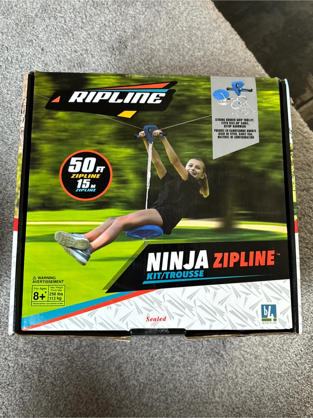 New Ripline Ninja Zipline Kit 50 ft