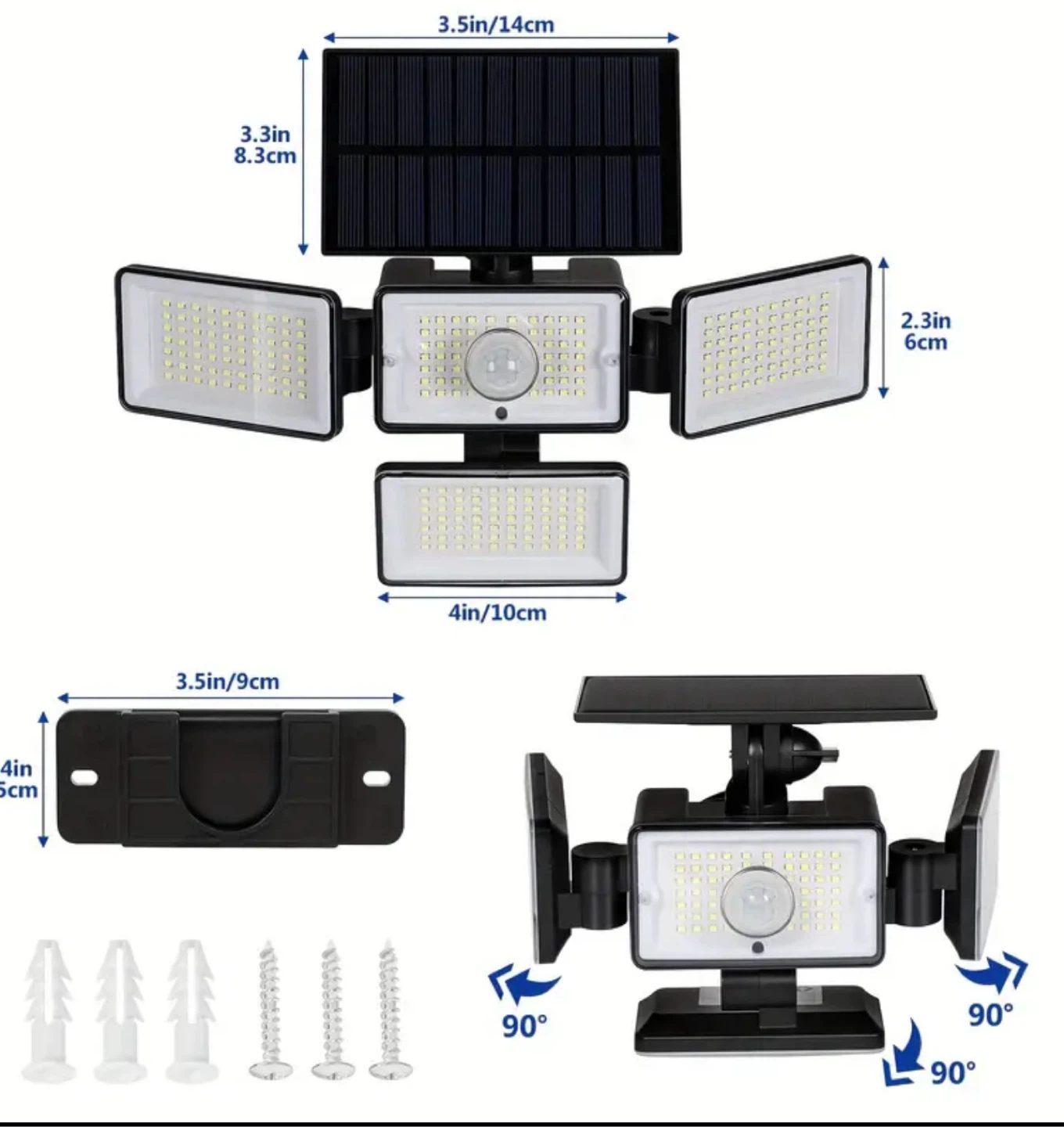 288 LED Solar Powered Flood Light with Remote Control - photo 2