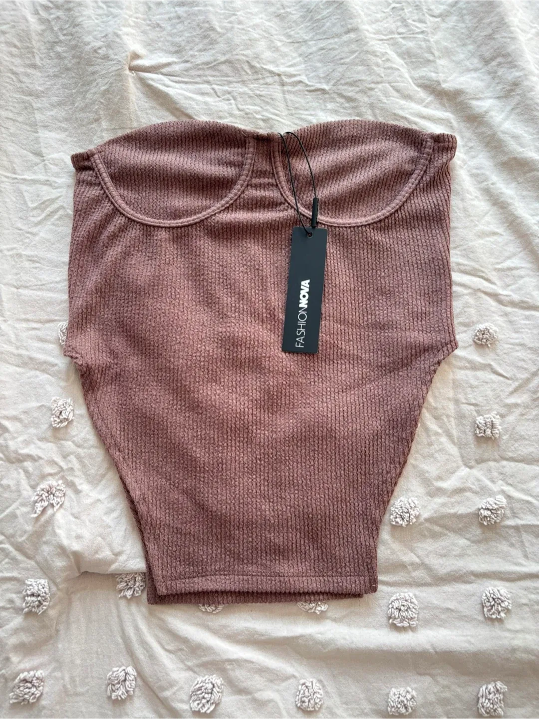 NWT Fashion Nova | Brown Tube Top - L thumbnail
