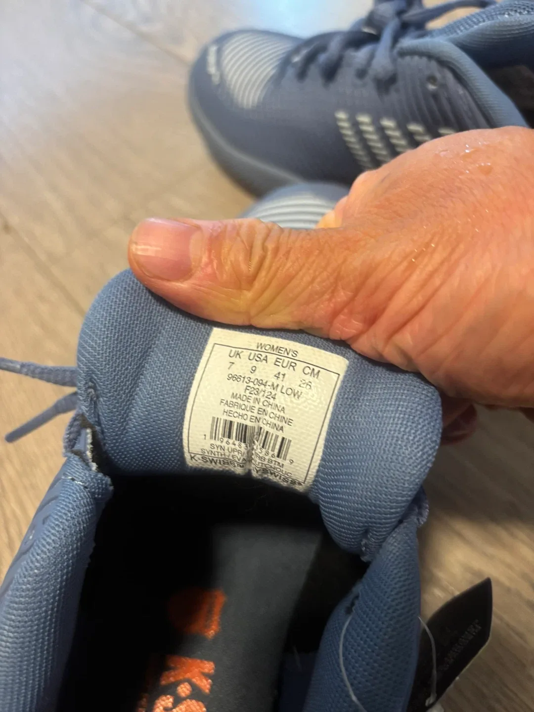 K-Swiss Women's Size 8 Tennis Shoes - Blue image indicator(5)