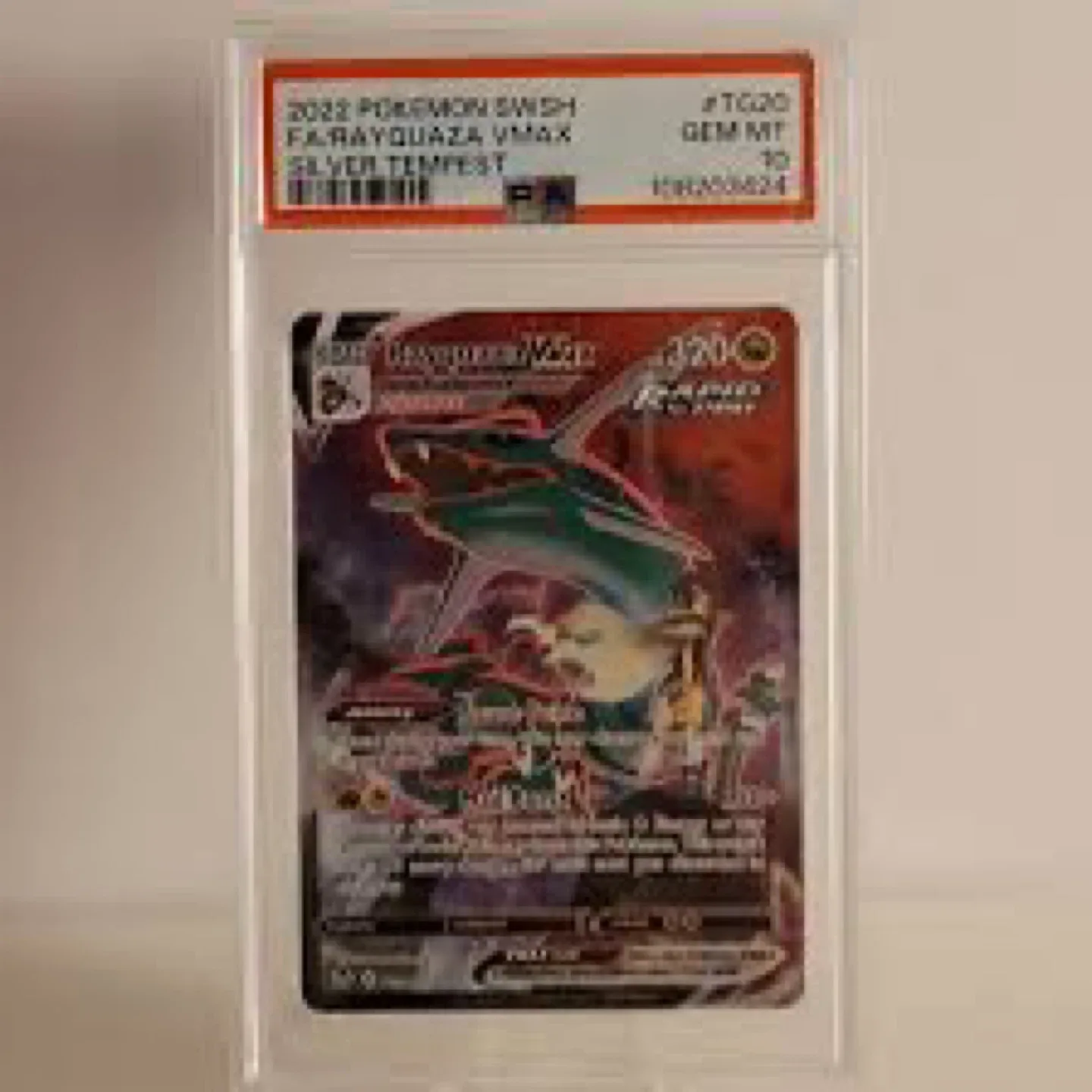 LOOKING FOR Rayquaza VMAX Pokemon Card - Silver Tempest PSA 10 thumbnail