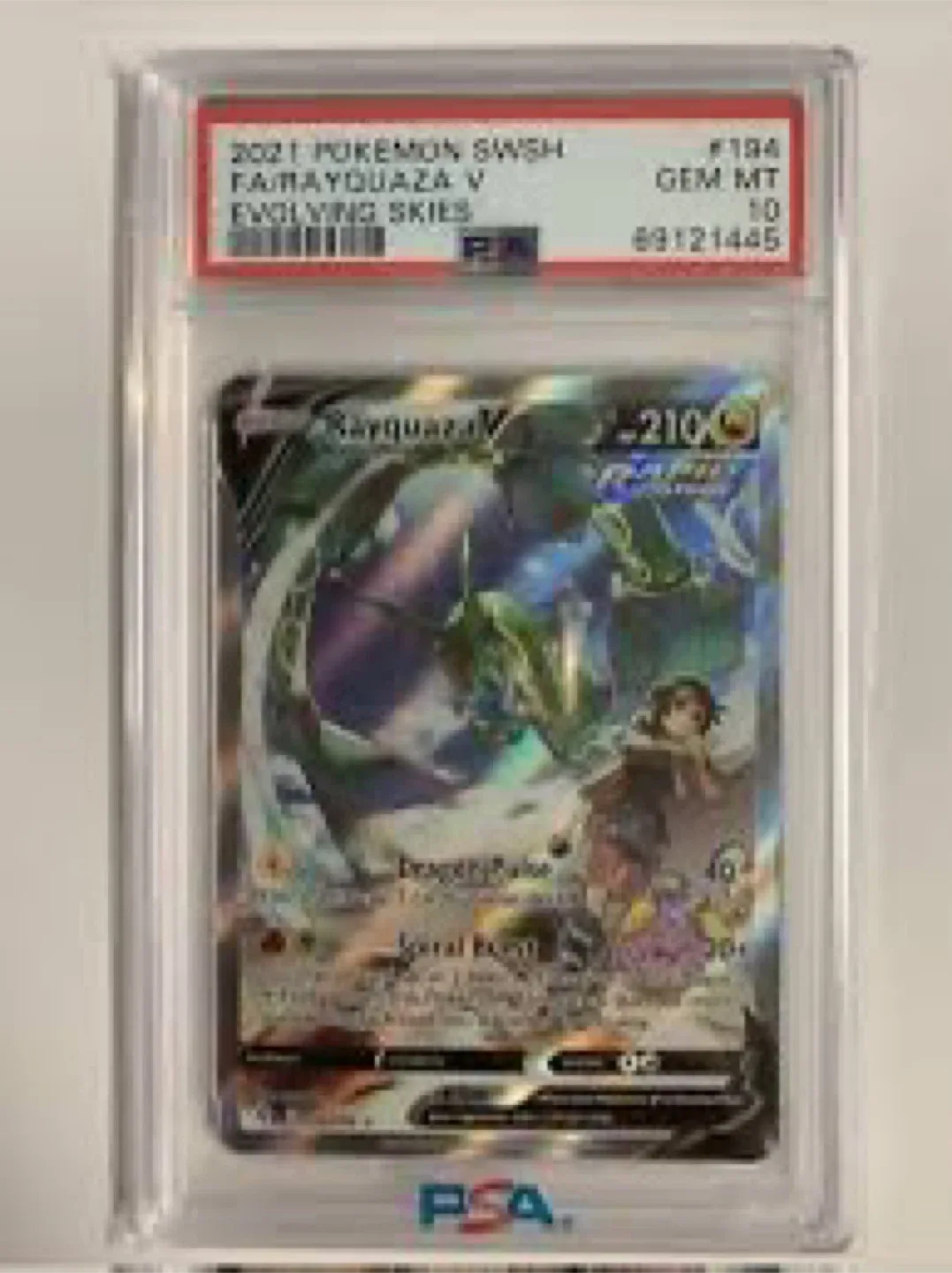 LOOKING FOR Rayquaza V FA/Rayquaza V Evolving Skies Pokemon Card thumbnail