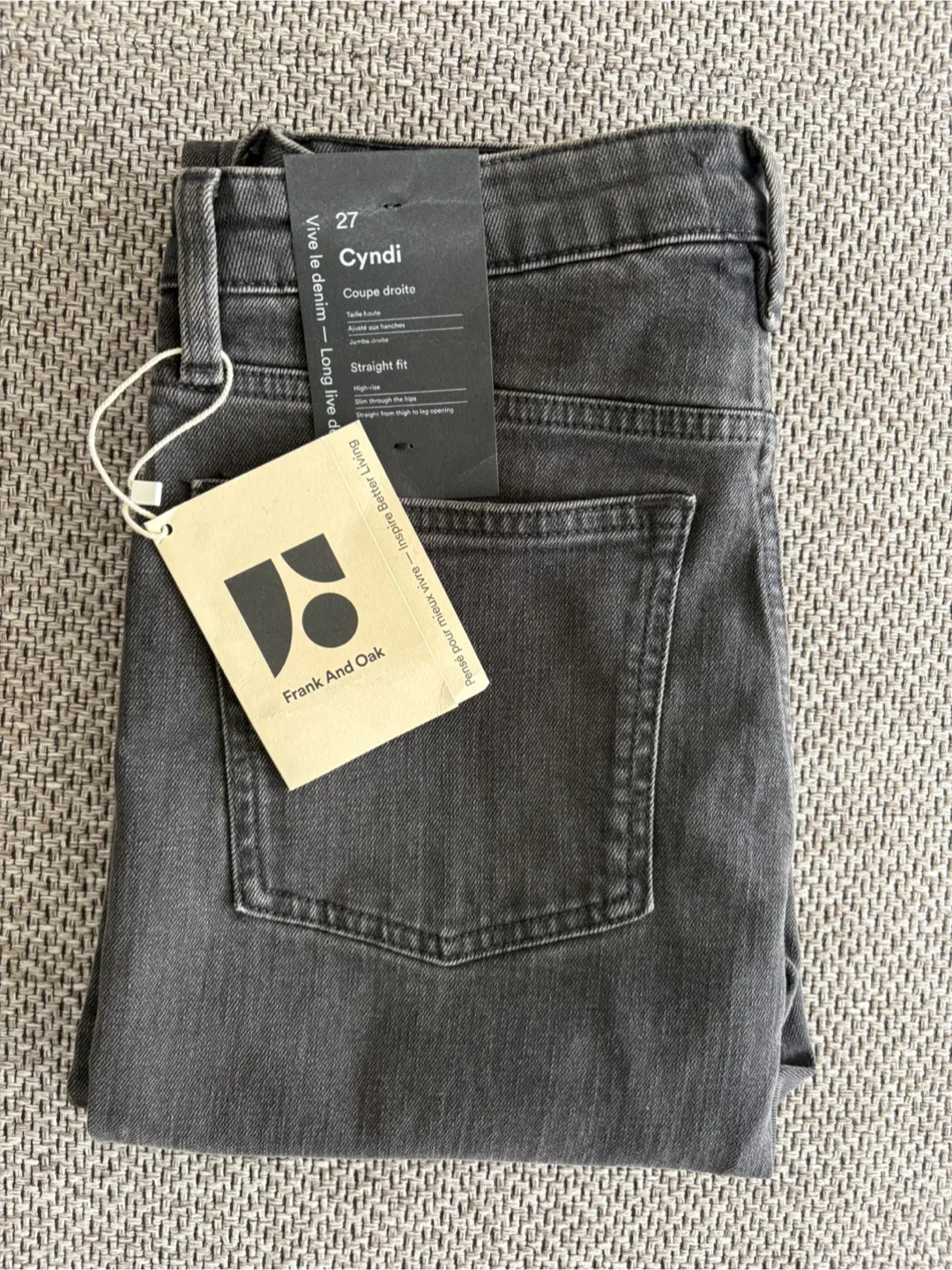 Frank and Oak Cyndi Straight Fit Jeans - Size 27 thumbnail