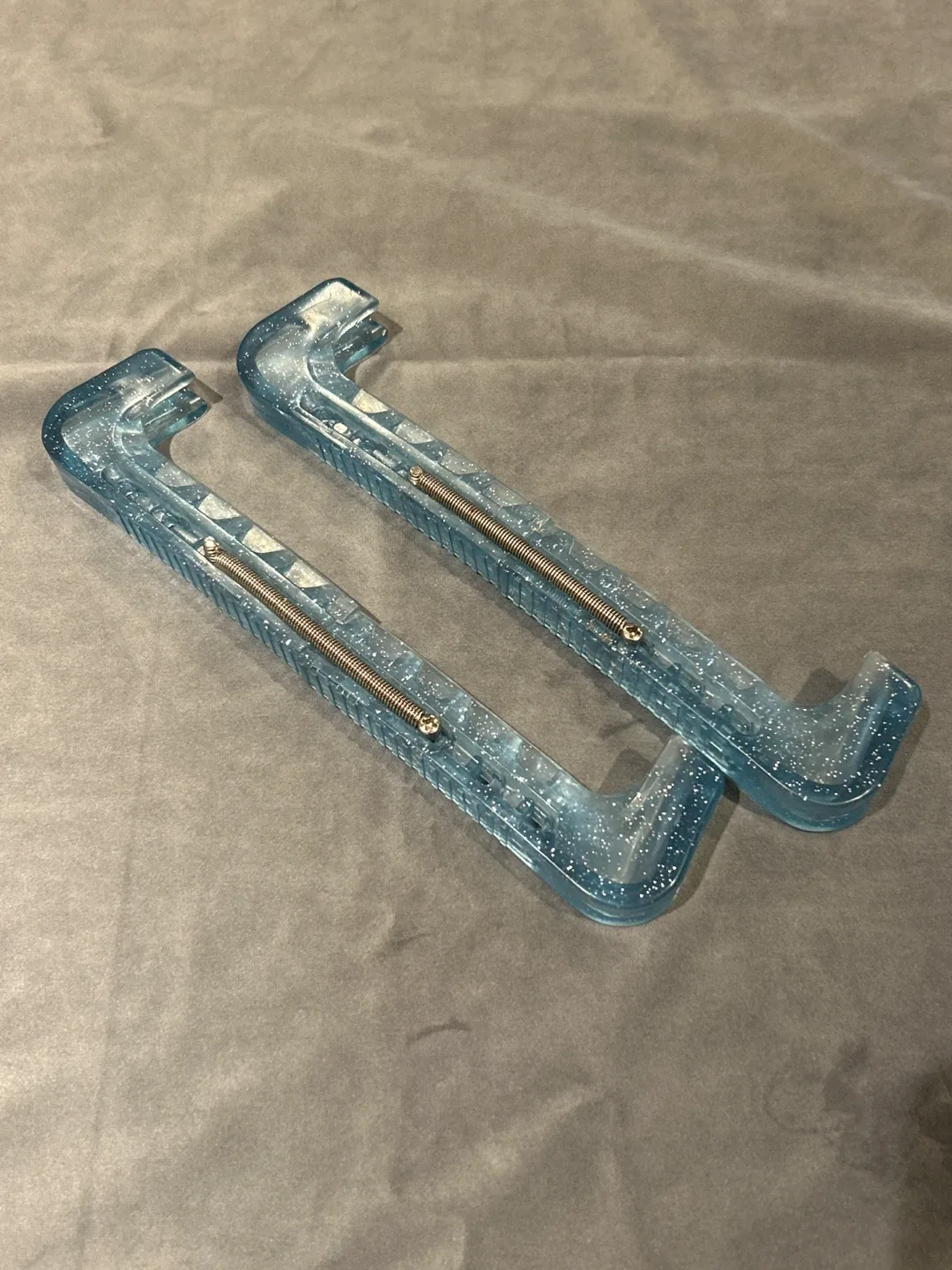 Adjustable Glitter Ice Skate Guards - Blue thumbnail