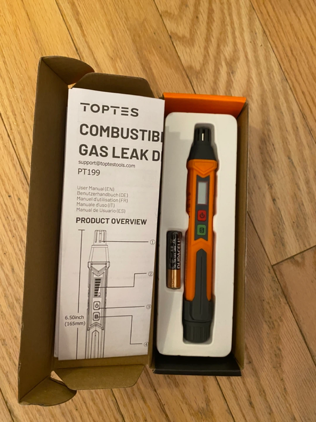 TOPTES PT199 Combustible Gas Leak Detector - New in Box