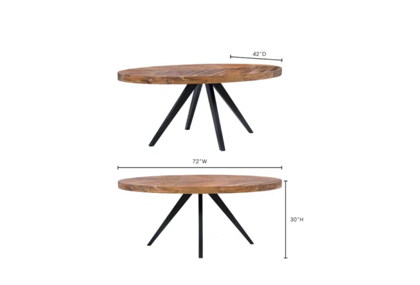 Oval Wood Dining Table - photo 4