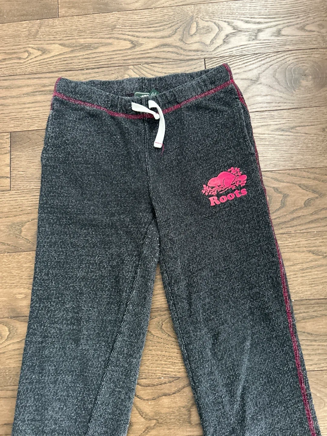 Roots Kids Grey Knit Pants Size 10 image indicator(2)
