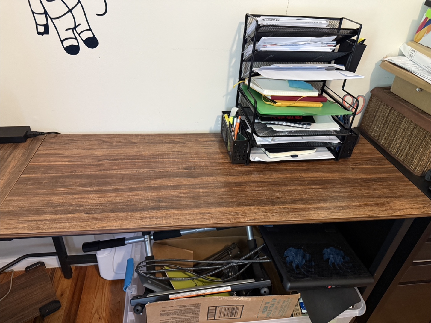 L-Shaped Brown Wood Computer Desk - photo 5