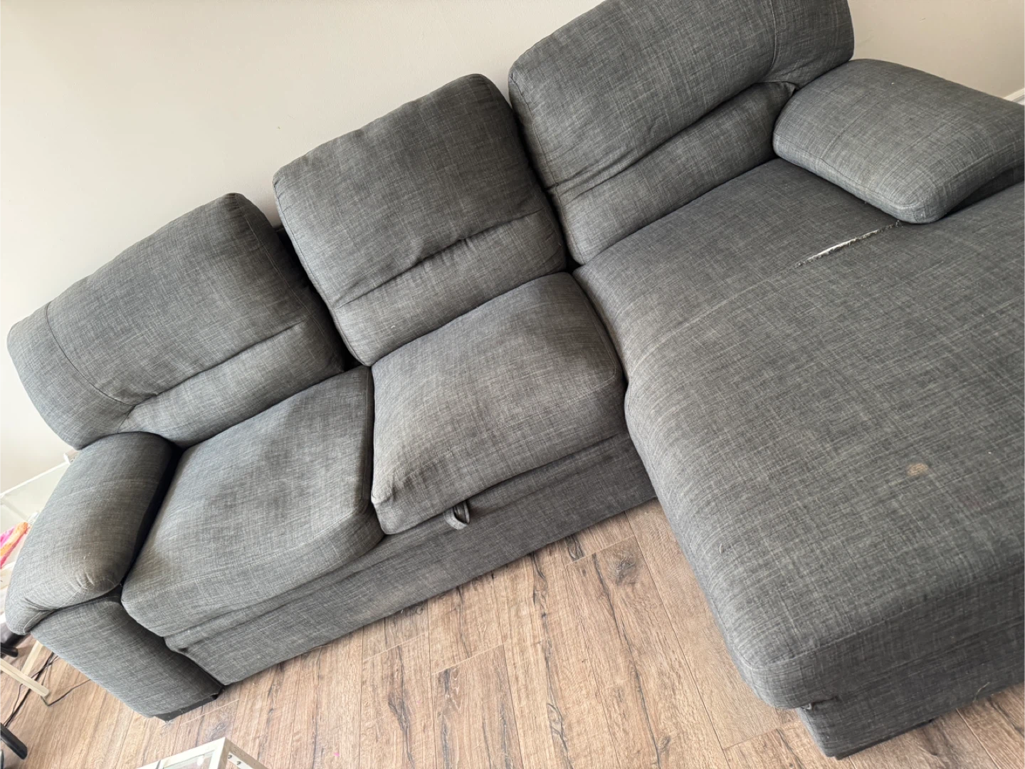 Grey Fabric Sectional Sofa