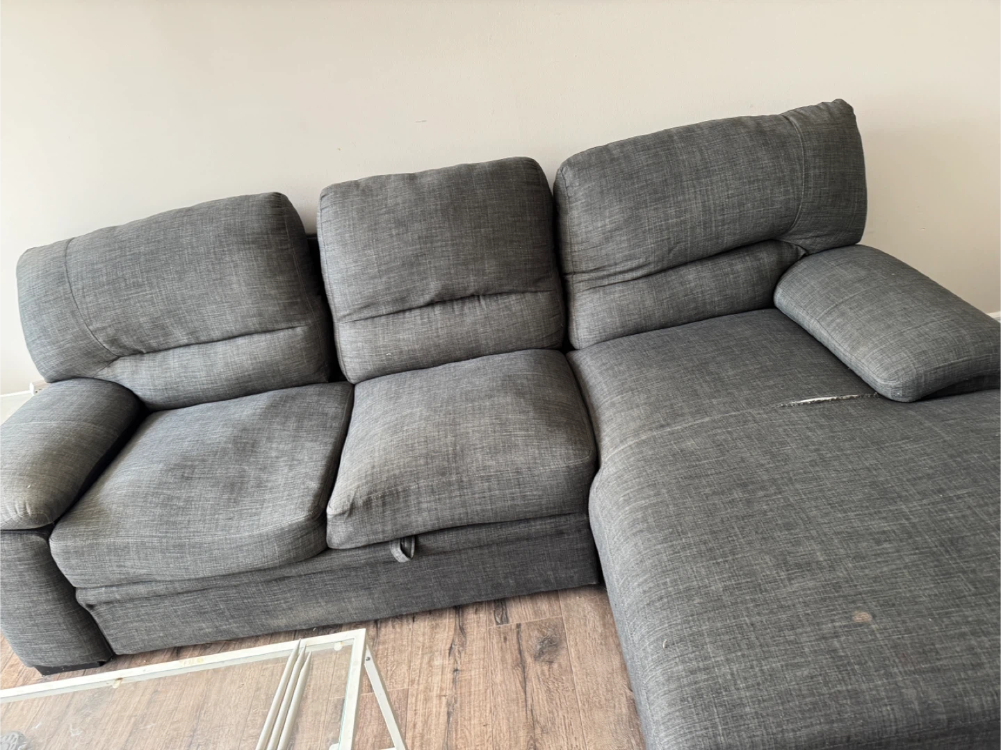 Grey Fabric Sectional Sofa - photo 2
