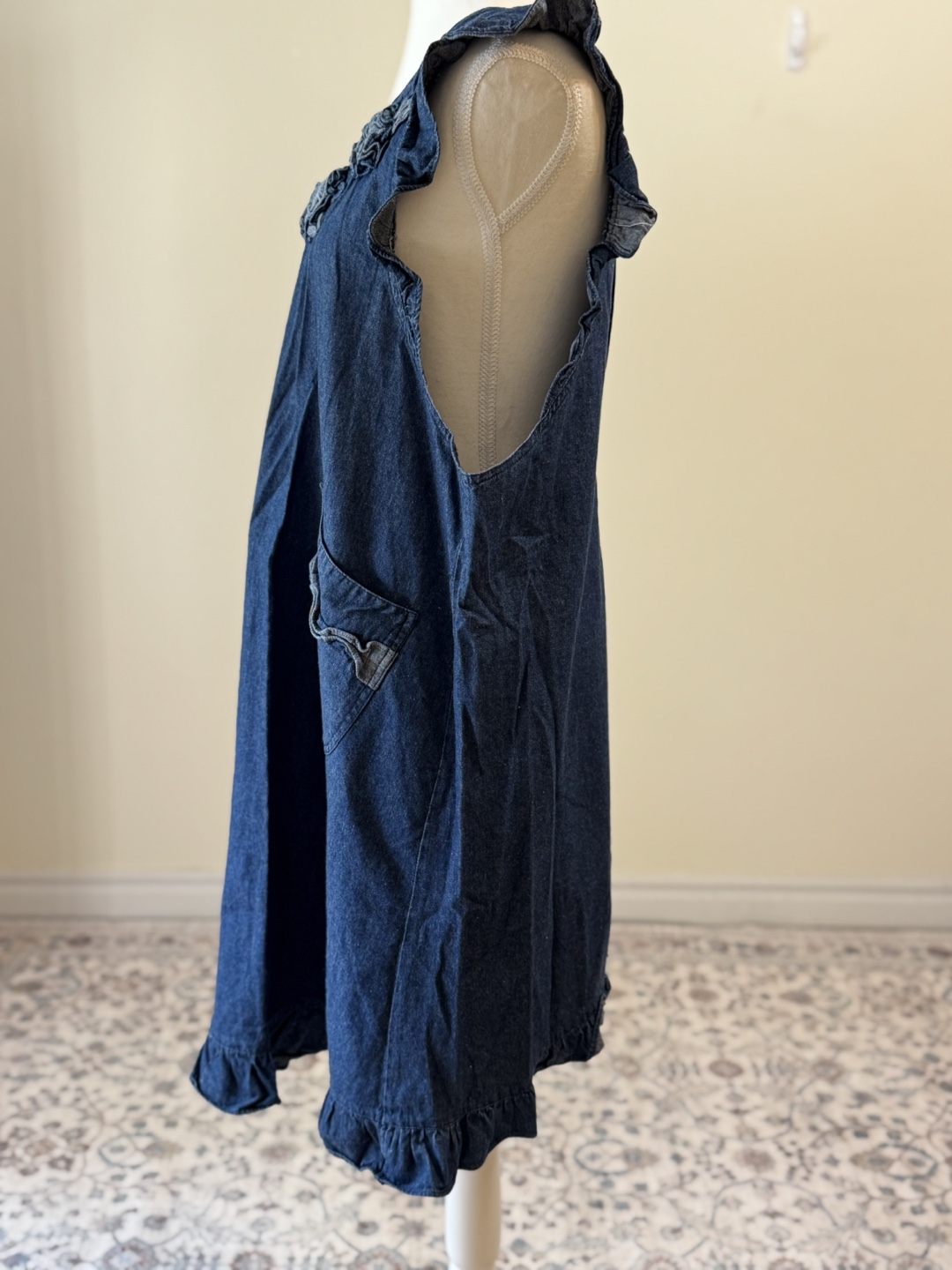 Vintage Denim Layered Dress 100% Cotton - photo 5