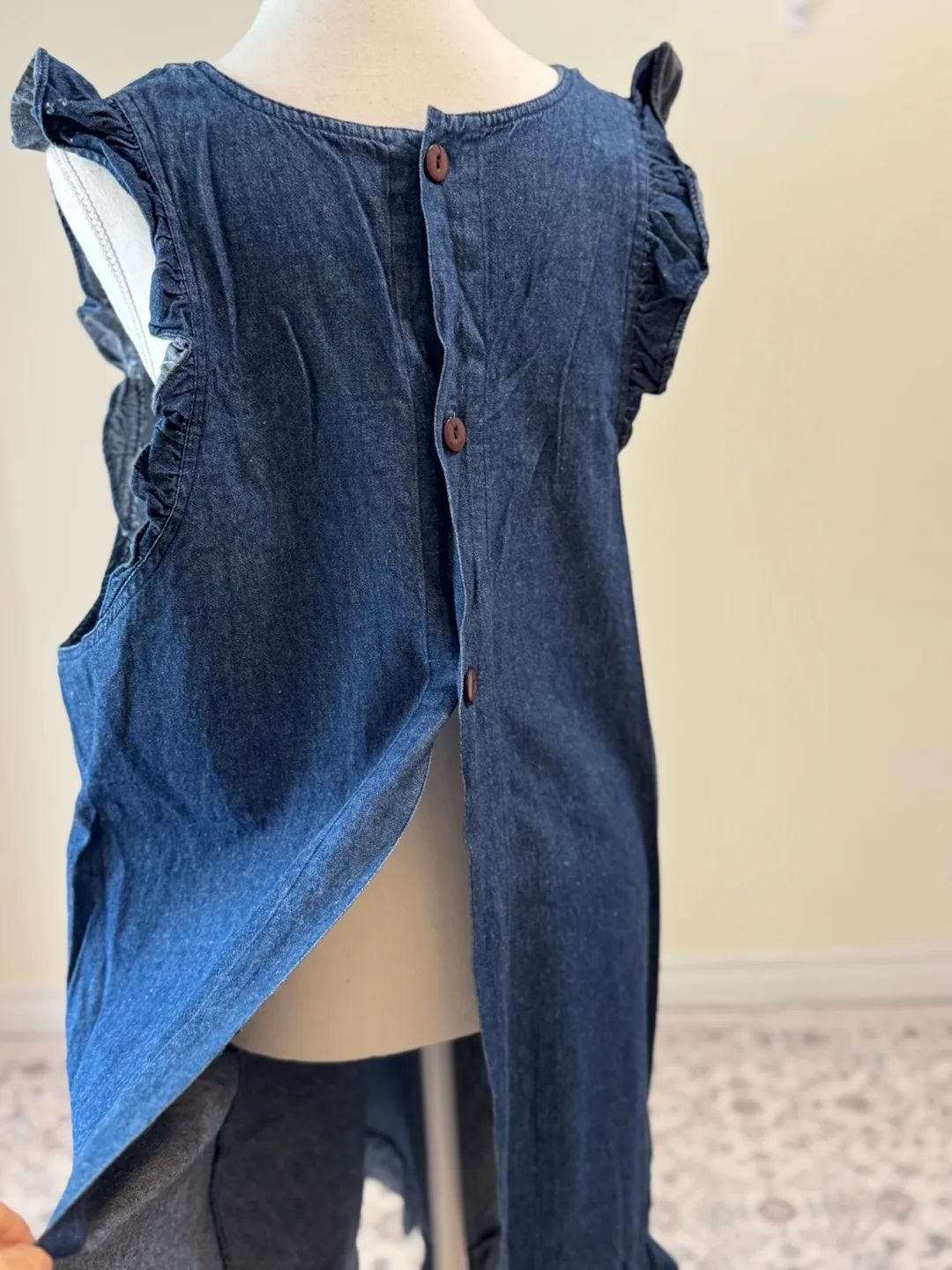 Vintage Denim Layered Dress 100% Cotton image indicator(7)