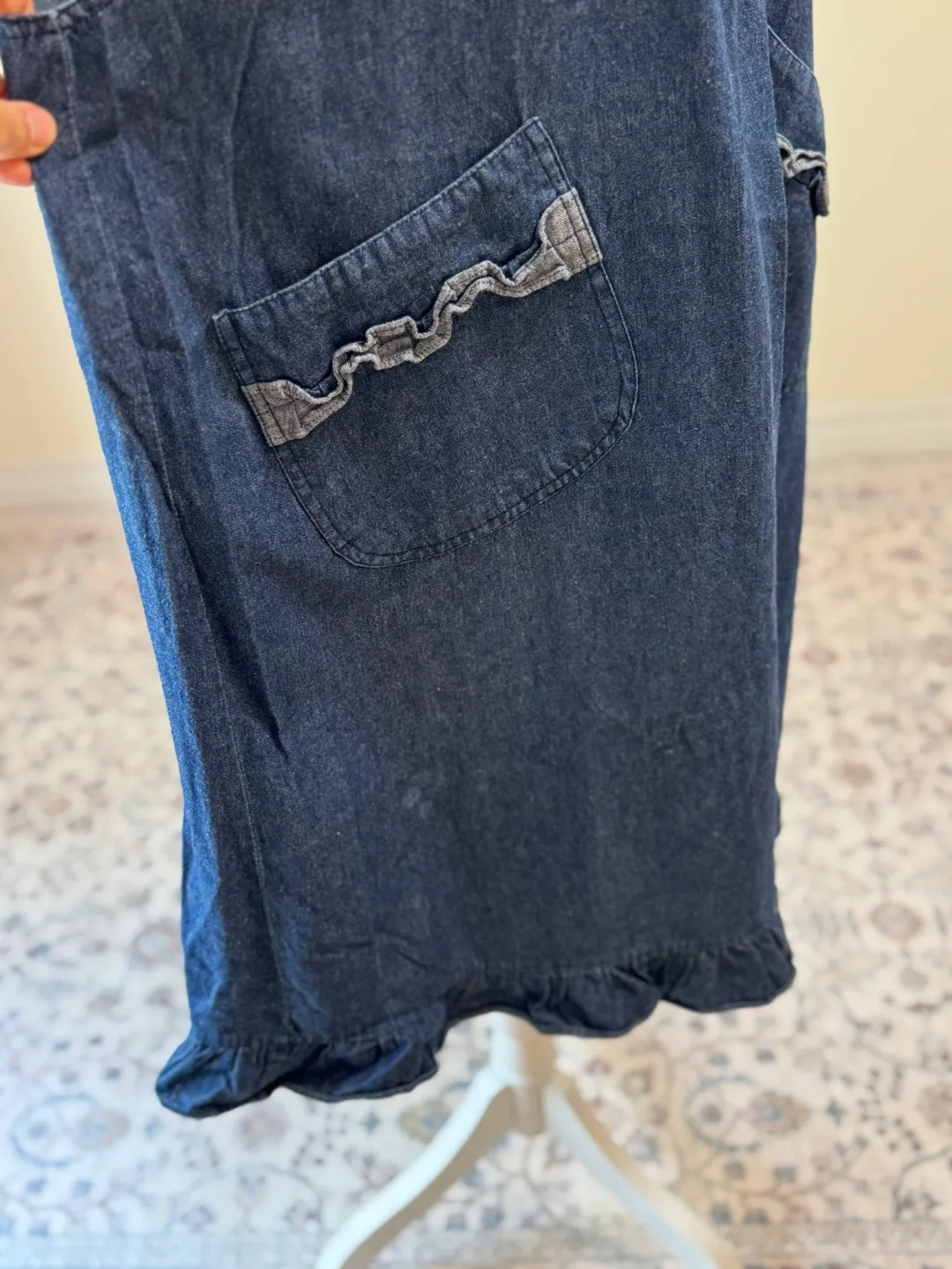 Vintage Denim Layered Dress 100% Cotton image indicator(8)