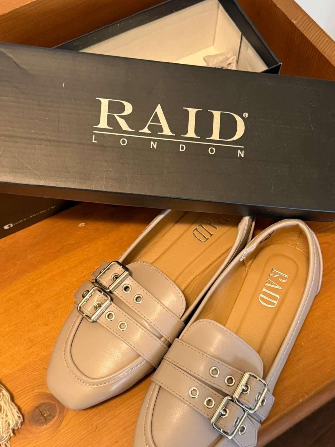 Raid London Buckle Loafers with Box