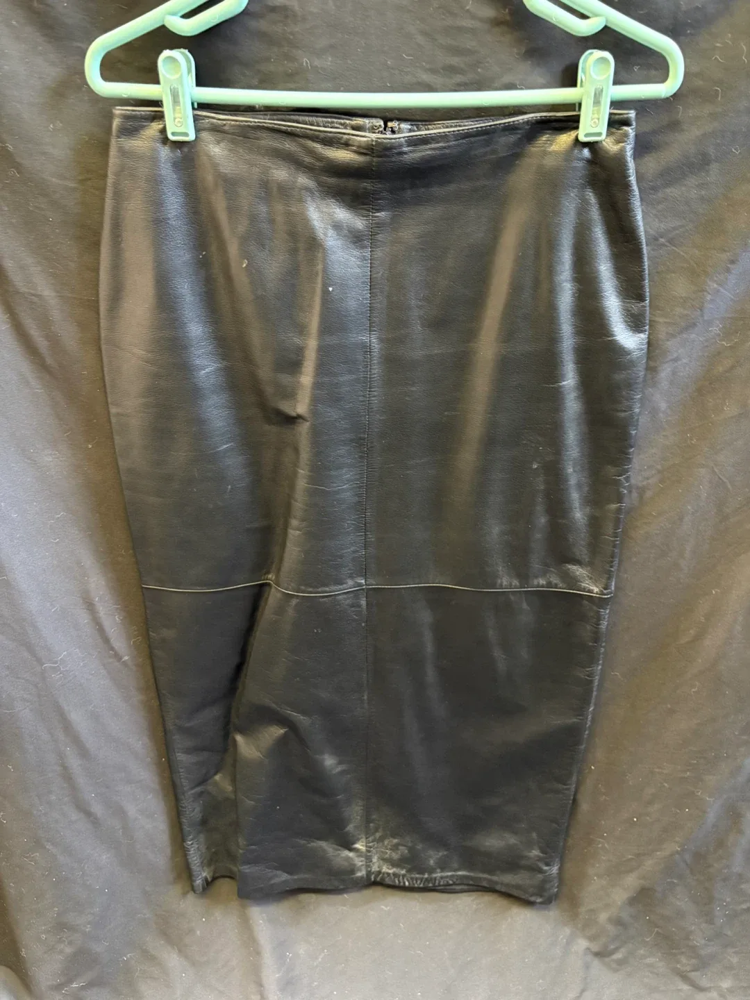 Danier Black Leather Skirt - Size 8 thumbnail