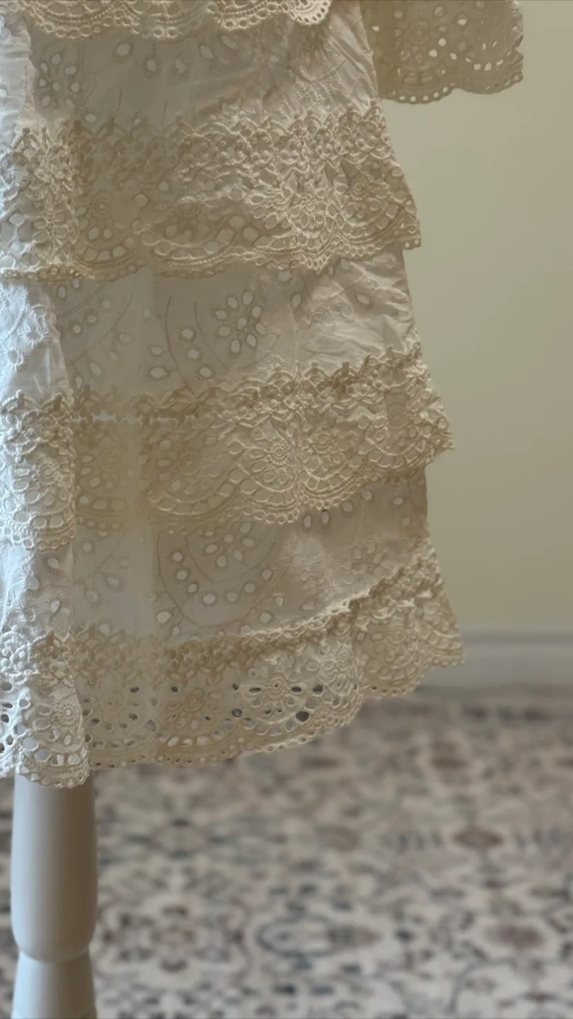 Vintage White Lace Mini Dress image indicator(5)