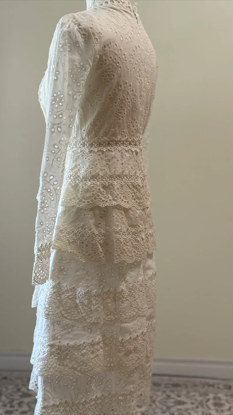 Vintage White Lace Mini Dress image indicator(8)