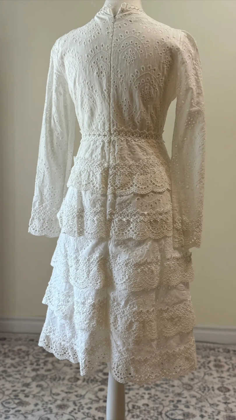 Vintage White Lace Mini Dress image indicator(9)