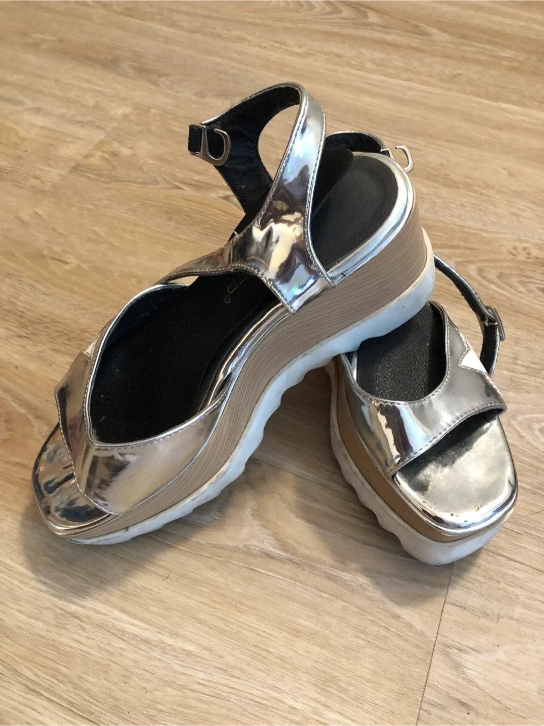 Silver Platform Sandals thumbnail