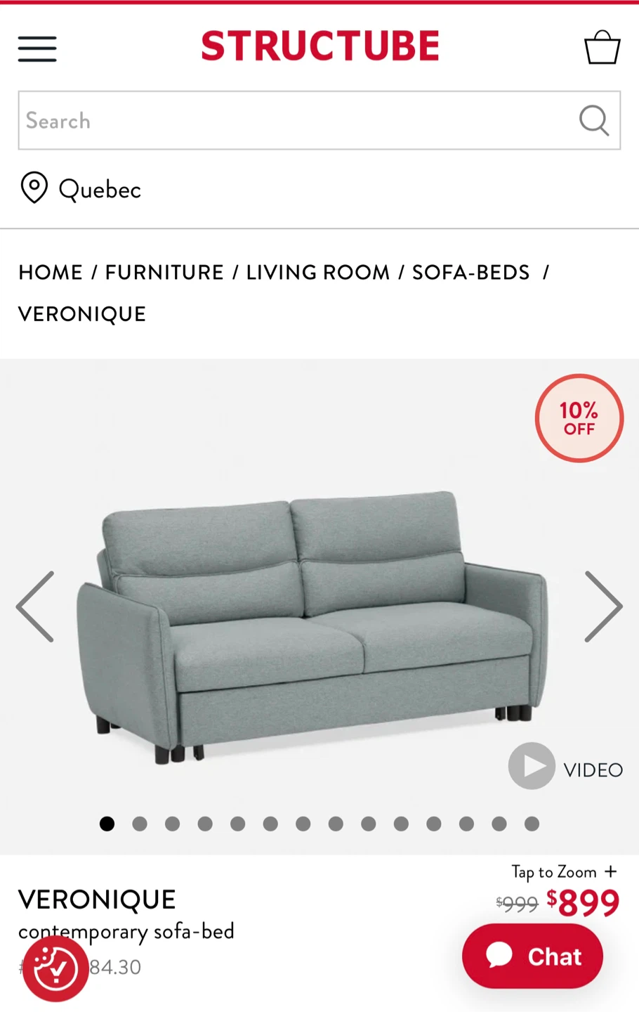 Structube Veronique Contemporary Sofa-bed - photo 2