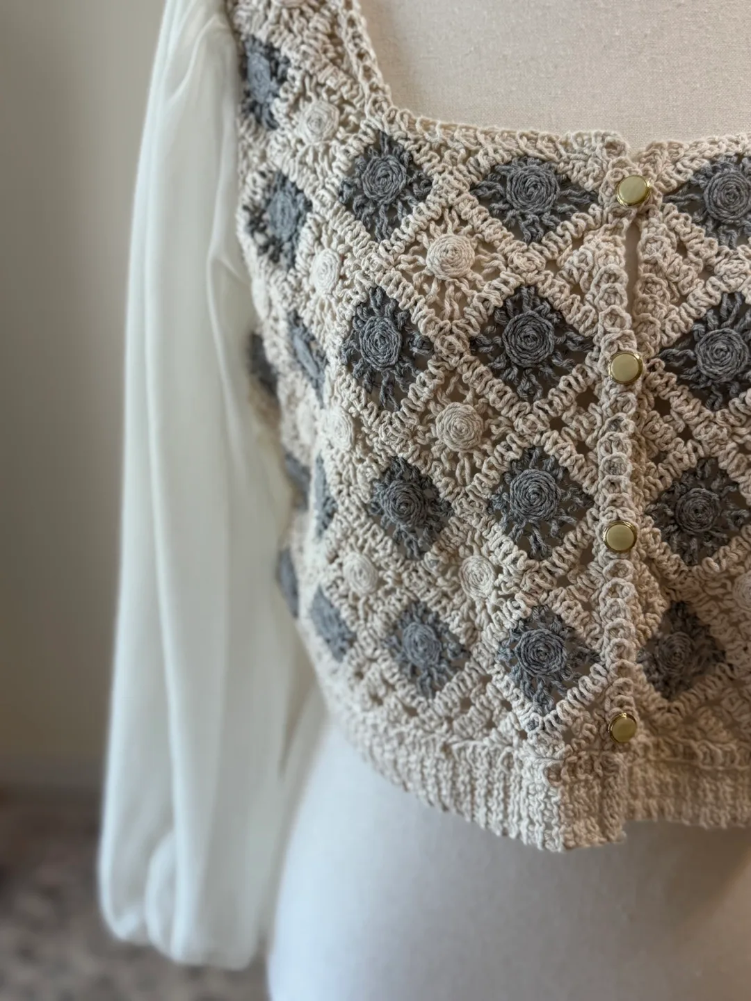 Vintage Crochet Knit Top image indicator(3)