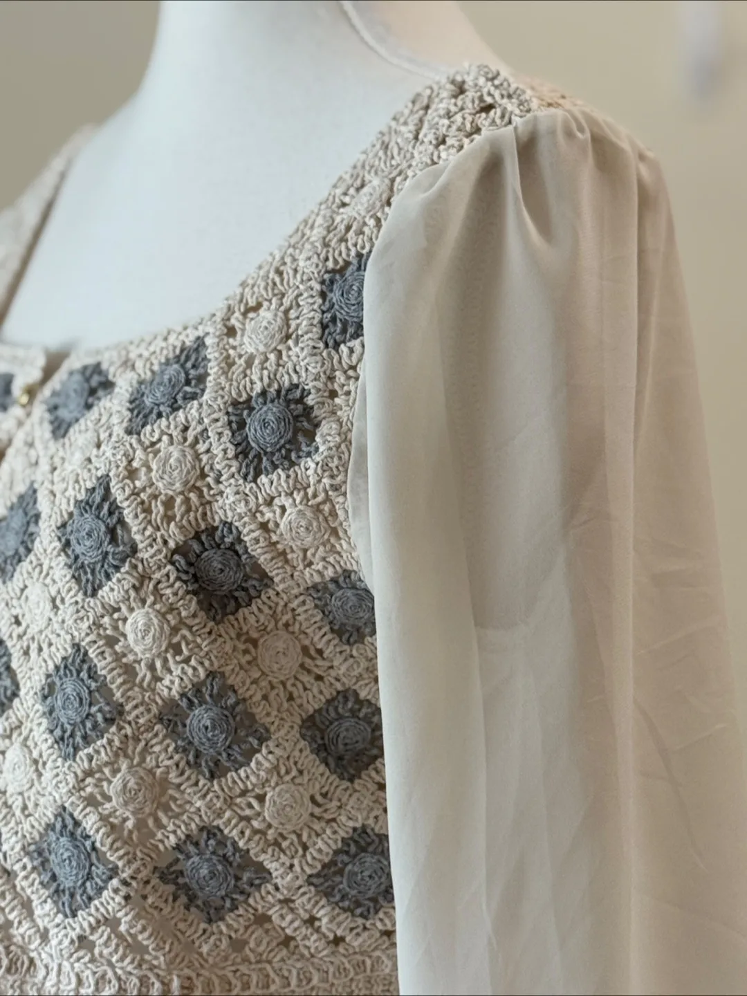 Vintage Crochet Knit Top image indicator(5)