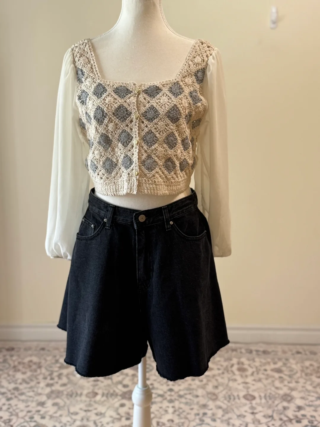 Vintage Crochet Knit Top image indicator(8)