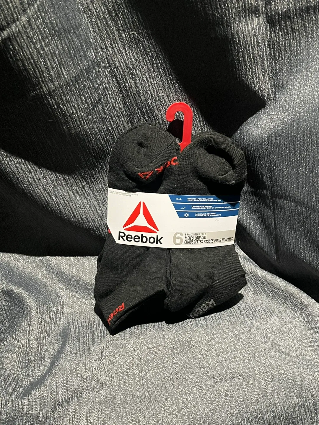 Reebok Men's Low Cut Socks - 6 Pack, Black thumbnail