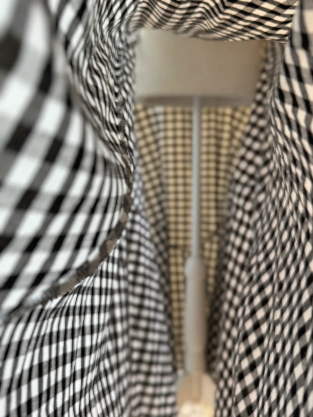 Vintage Black White Gingham Maxi Skirt image indicator(7)