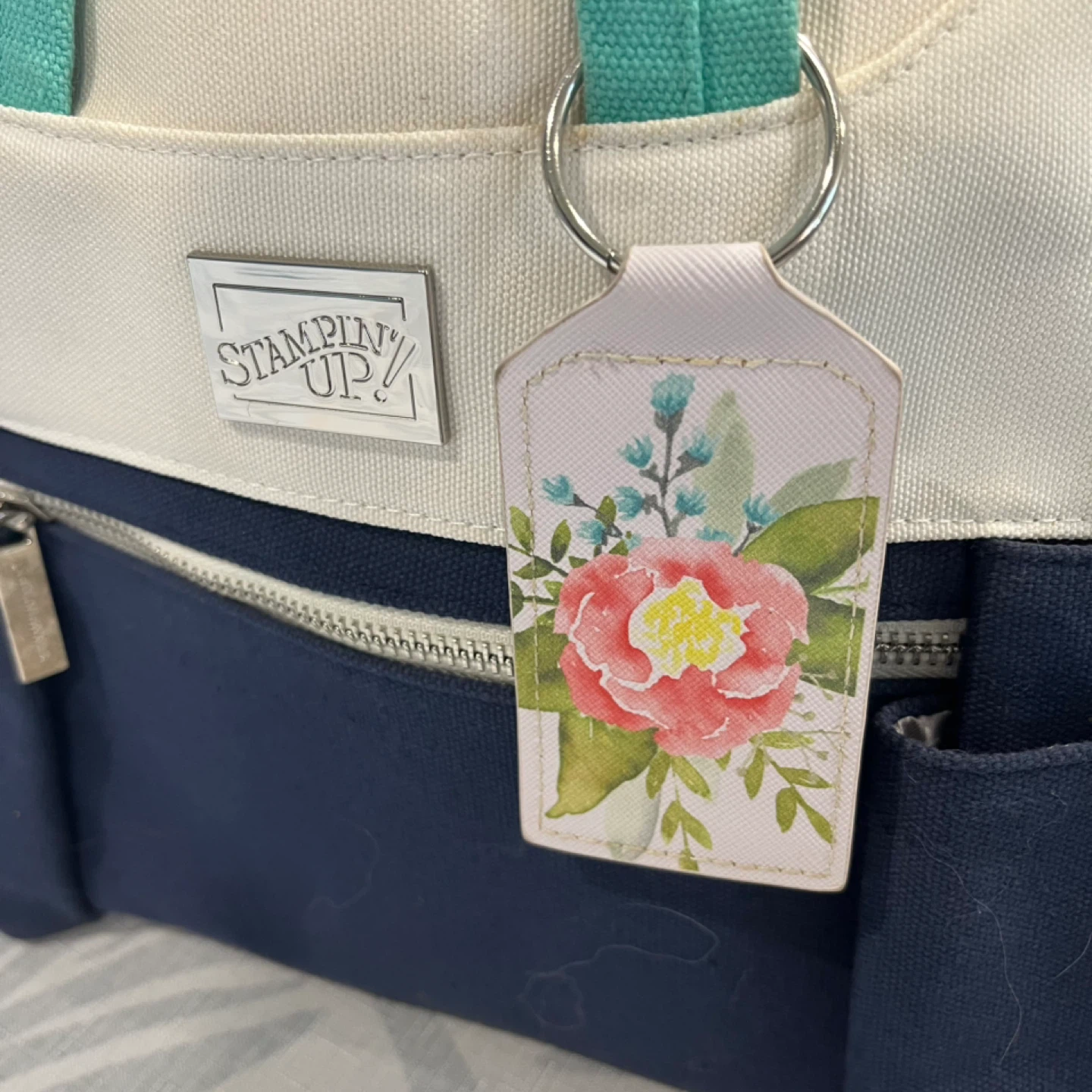 Stampin' Up! Craft Tote Bag - Navy & Cream - photo 2
