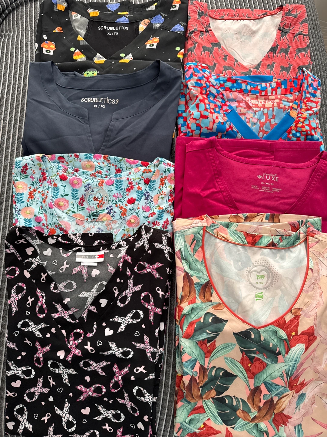 $90 for all Scrub Tops XL/TG - Scrubletics, Luxe, White Mark